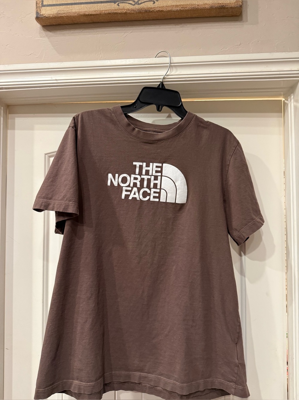 The North Face Brown Tee with White Logo